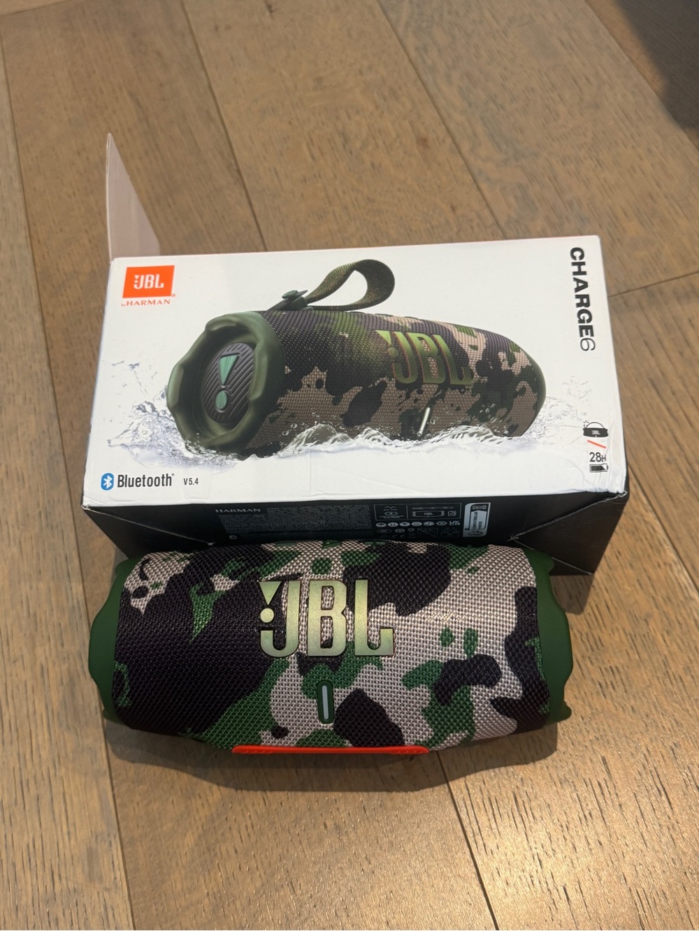 JBL Charge 6 Portable Bluetooth Speaker - Green Camo